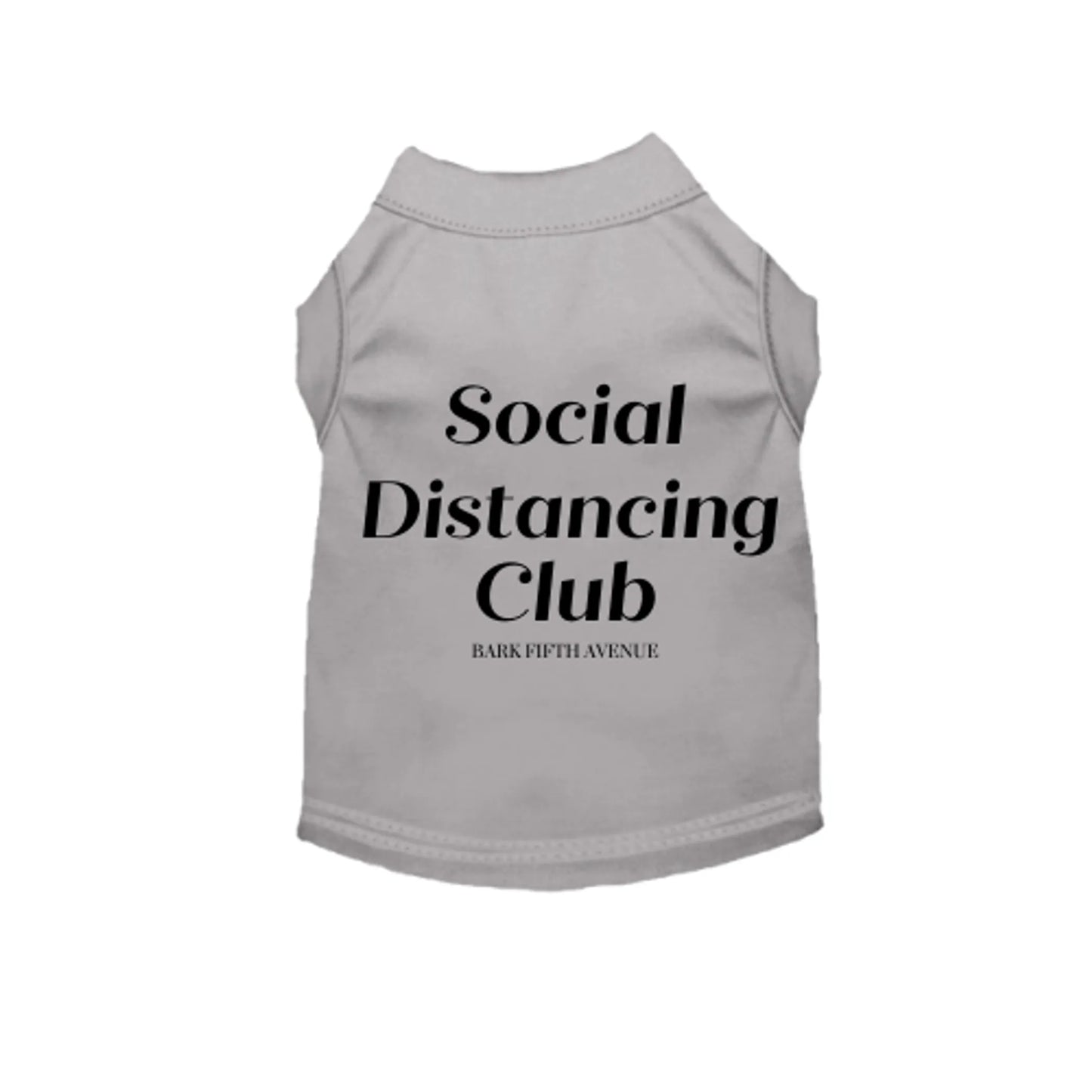 White pet shirt with Social Distancing Club text, Anti Social Distancing Club - Color: White | Pack Of: 1, pet supplies.