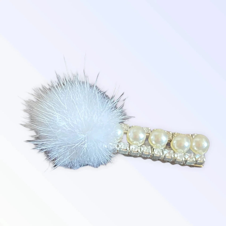 Pearlella Pearl Hair Clips for Dogs by Bark Fifth Avenue - Classic Elegant Dog Accessory - Pets Perfect
