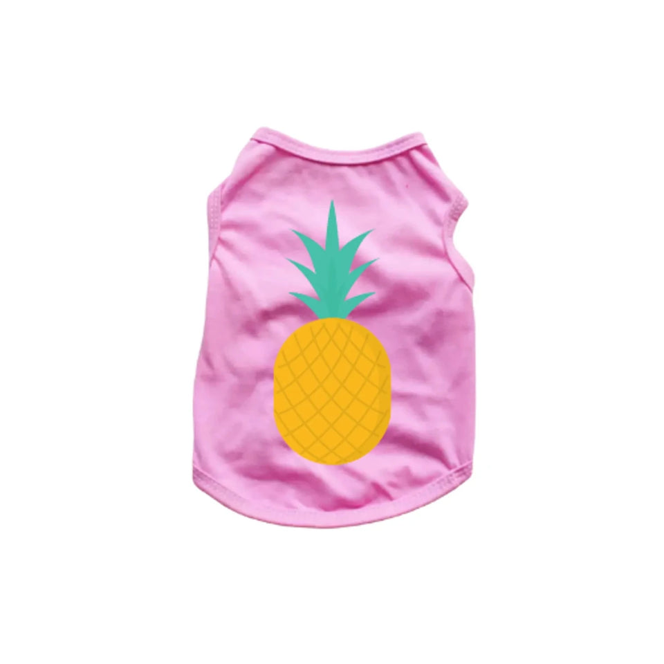 Pineapple Tank Top for Dogs - Sleeveless Summer Dog Shirt - Pets Perfect