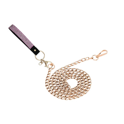 Pink Rhinestone & Gold Metal Lead - Pets Perfect