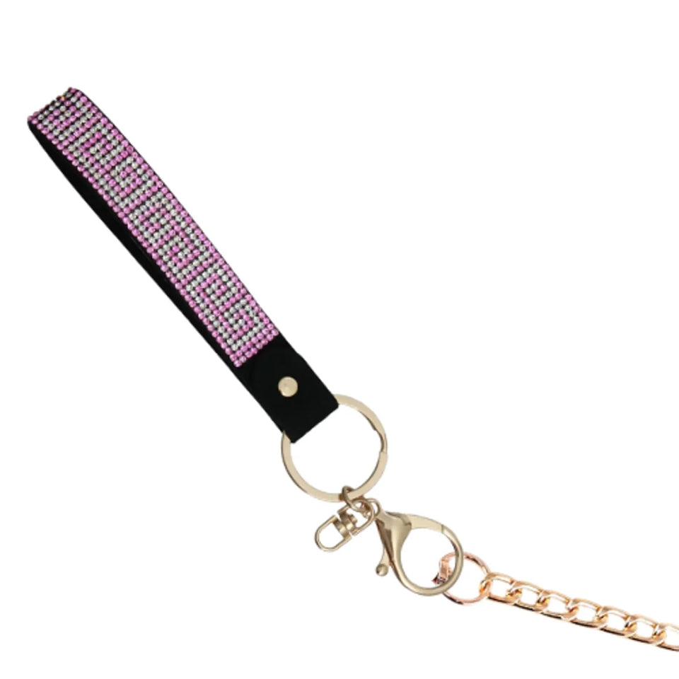 Pink Rhinestone & Gold Metal Lead - Pets Perfect