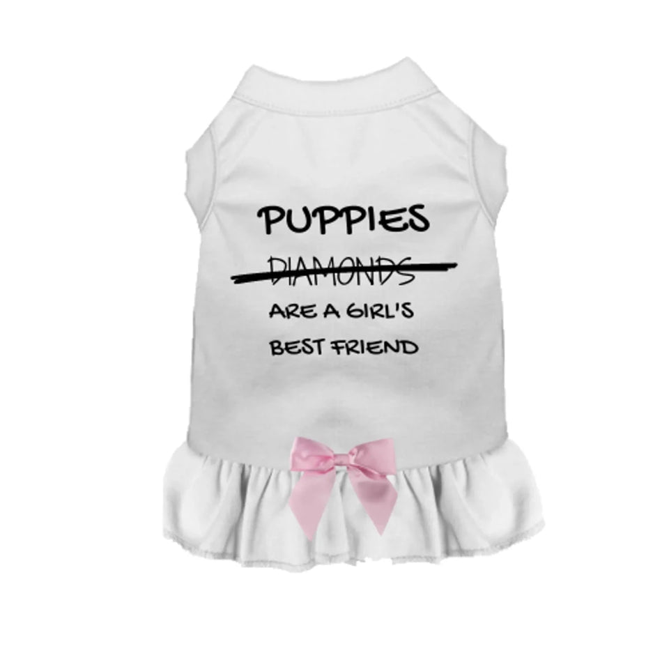 Puppies Are A Girl's Best Friend Dog Shirt & Dress - Pets Perfect