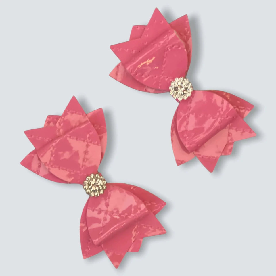 Quilted Spring Bow Dog Hair Accessory by Bark Fifth Avenue - Pets Perfect
