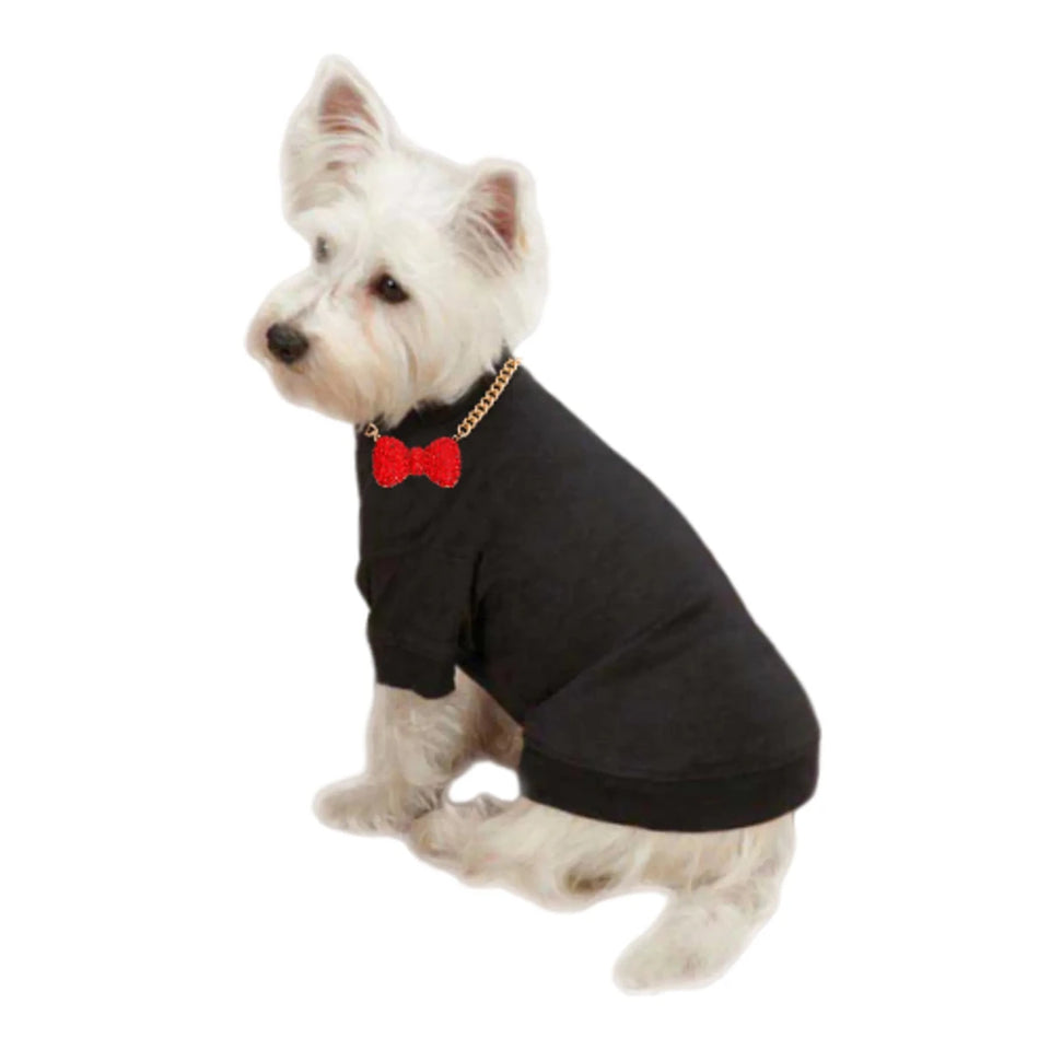 Red Bow Pendant Necklace - Pets Perfect