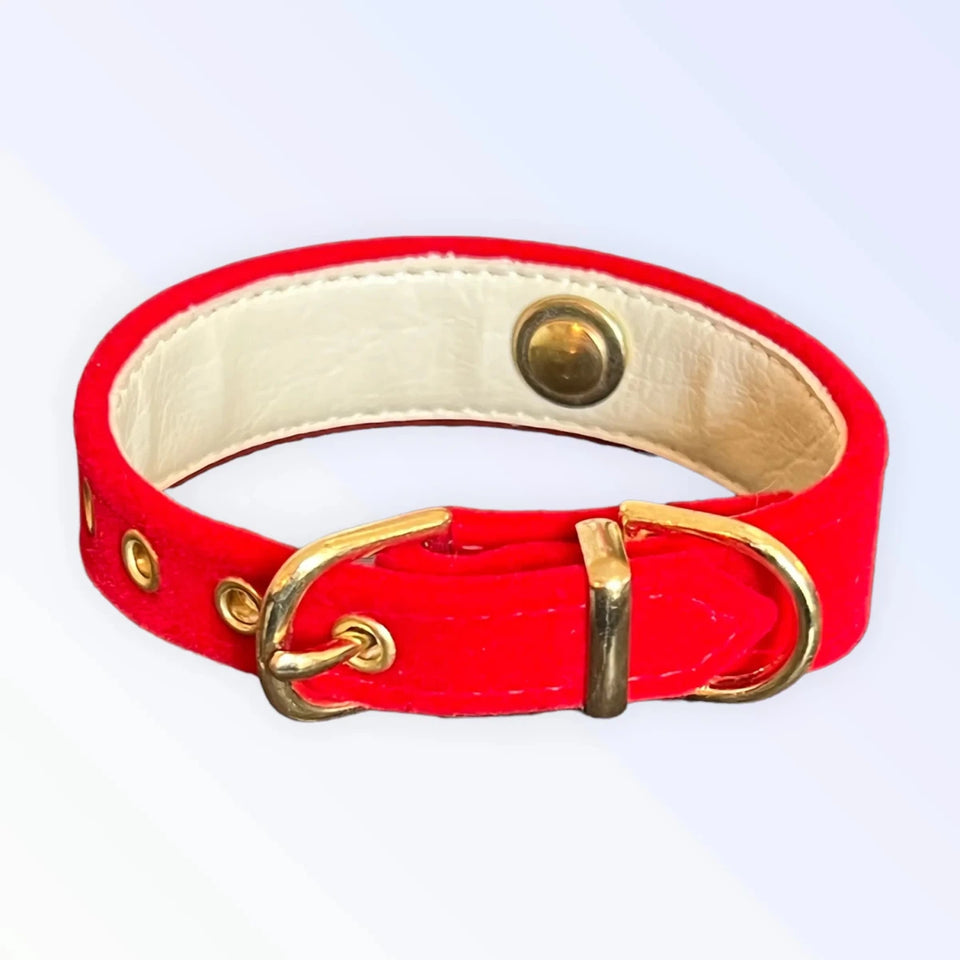 Red Velvet Bee Dog Collar - Pets Perfect