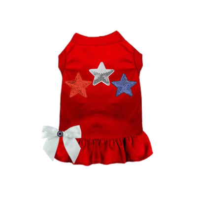 Red, White & Blue Stars Dog Tee & Dress by Bark Fifth Avenue - Pets Perfect
