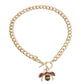 Rhinestone Bee Toggle Necklace