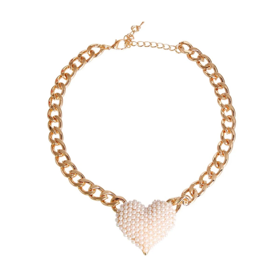 Rhinestone Heart Necklace - Pets Perfect