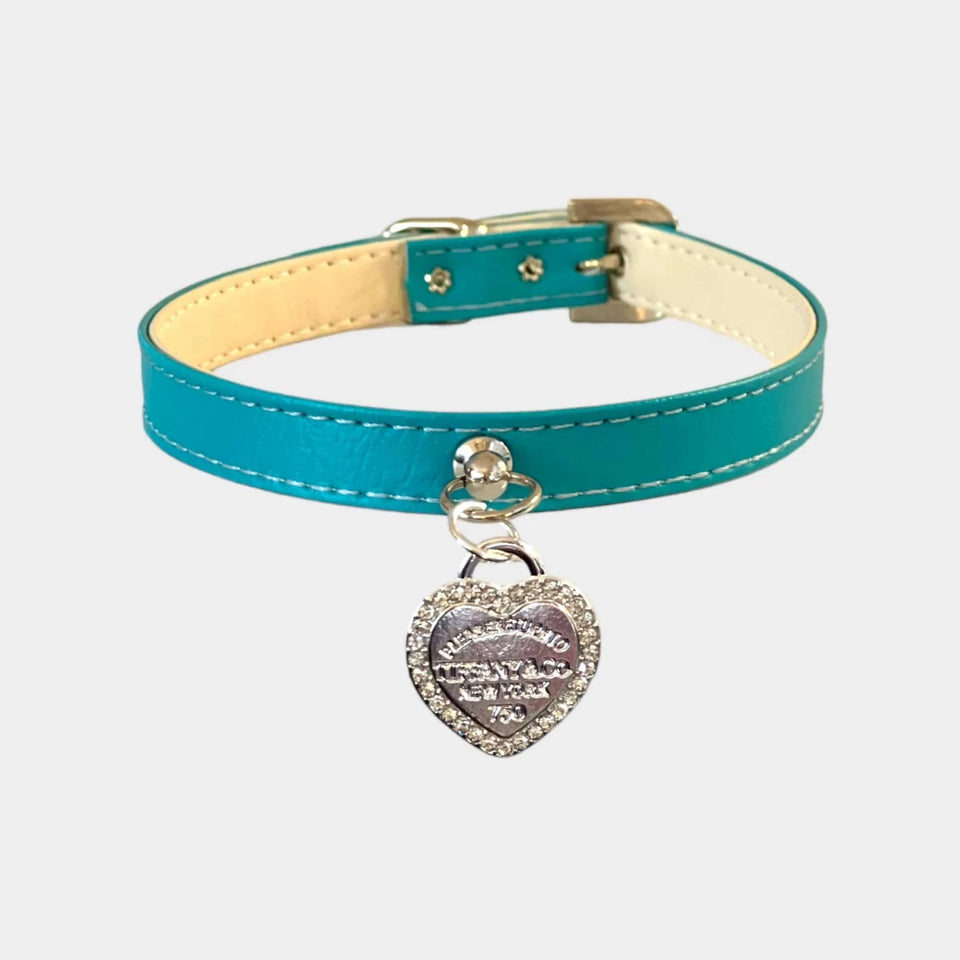 Rhinestone Heart Sniffany Dog Collar - Pets Perfect