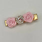 Romantic Day Hair Clip for Dogs by Bark Fifth Avenue - Pink Rose & Rhinestone