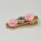 Romantic Day Hair Clip for Dogs by Bark Fifth Avenue - Pink Rose & Rhinestone