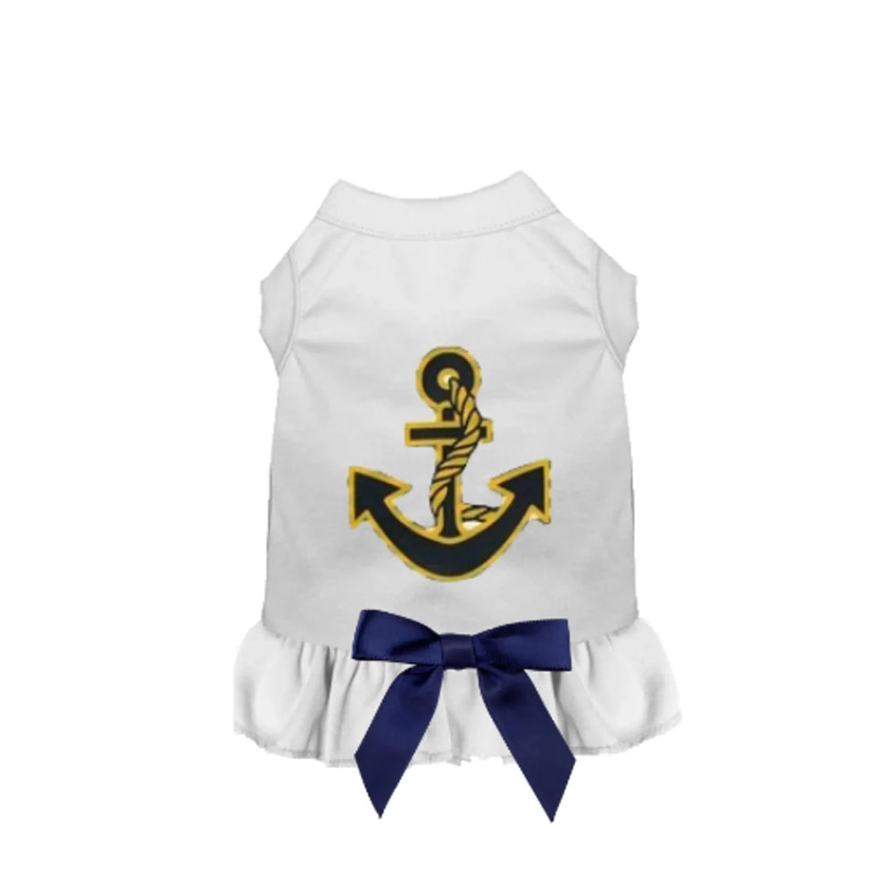 Sailor Girl Dog Dress by Bark Fifth Avenue - Nautical Dog Tank Dress - Pets Perfect