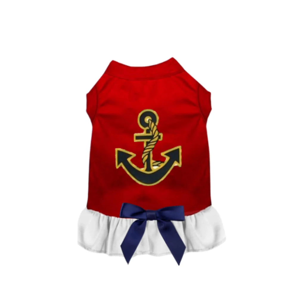 Sailor Girl Dog Dress by Bark Fifth Avenue - Nautical Dog Tank Dress - Pets Perfect