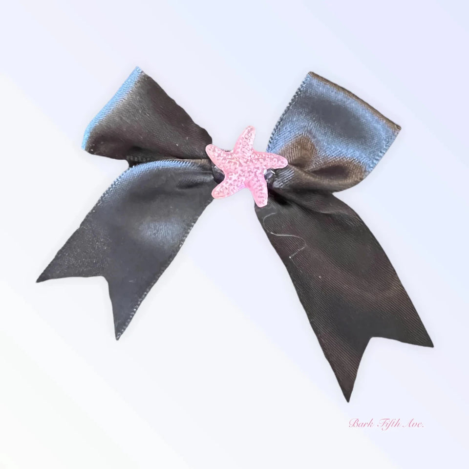 Bark Fifth Avenue Satin Starfish Rhinestone Dog Hair Clip - Pets Perfect