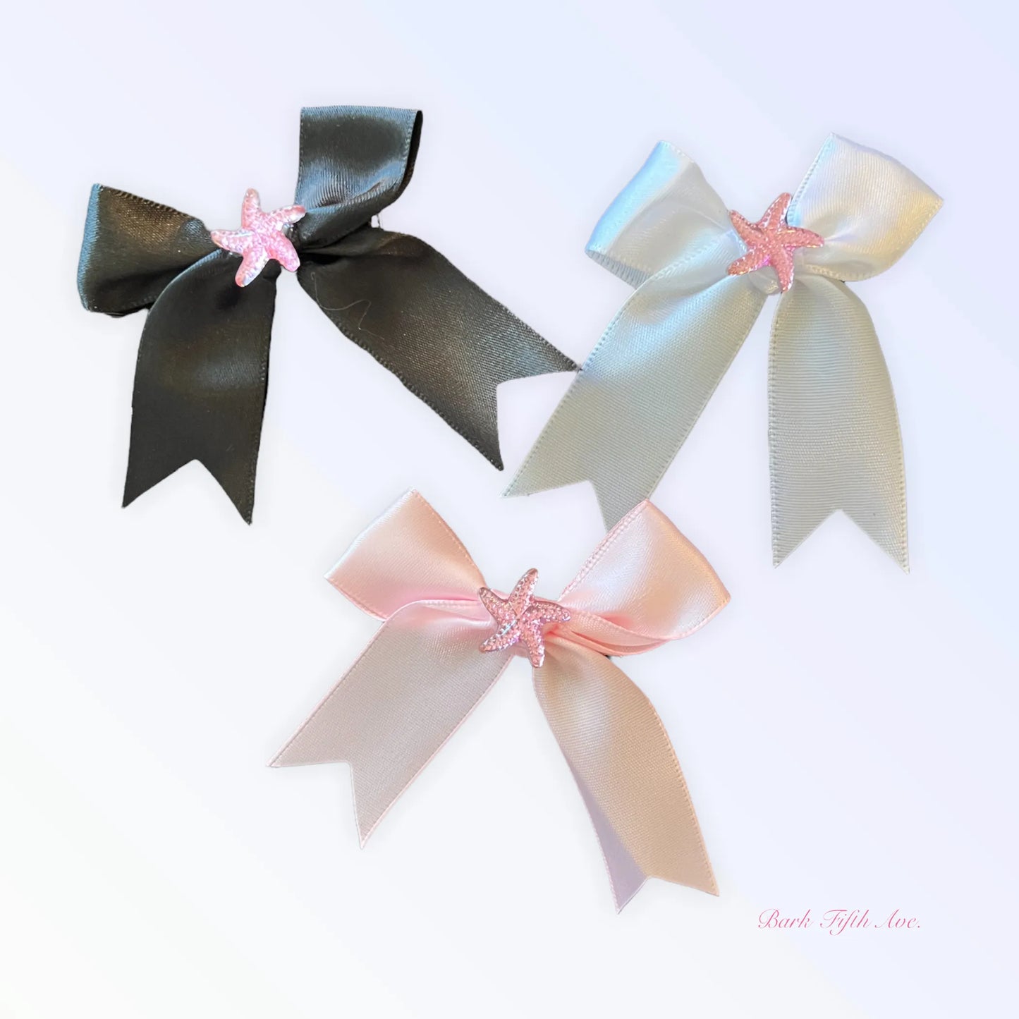 Bark Fifth Avenue Satin Starfish Rhinestone Dog Hair Clip