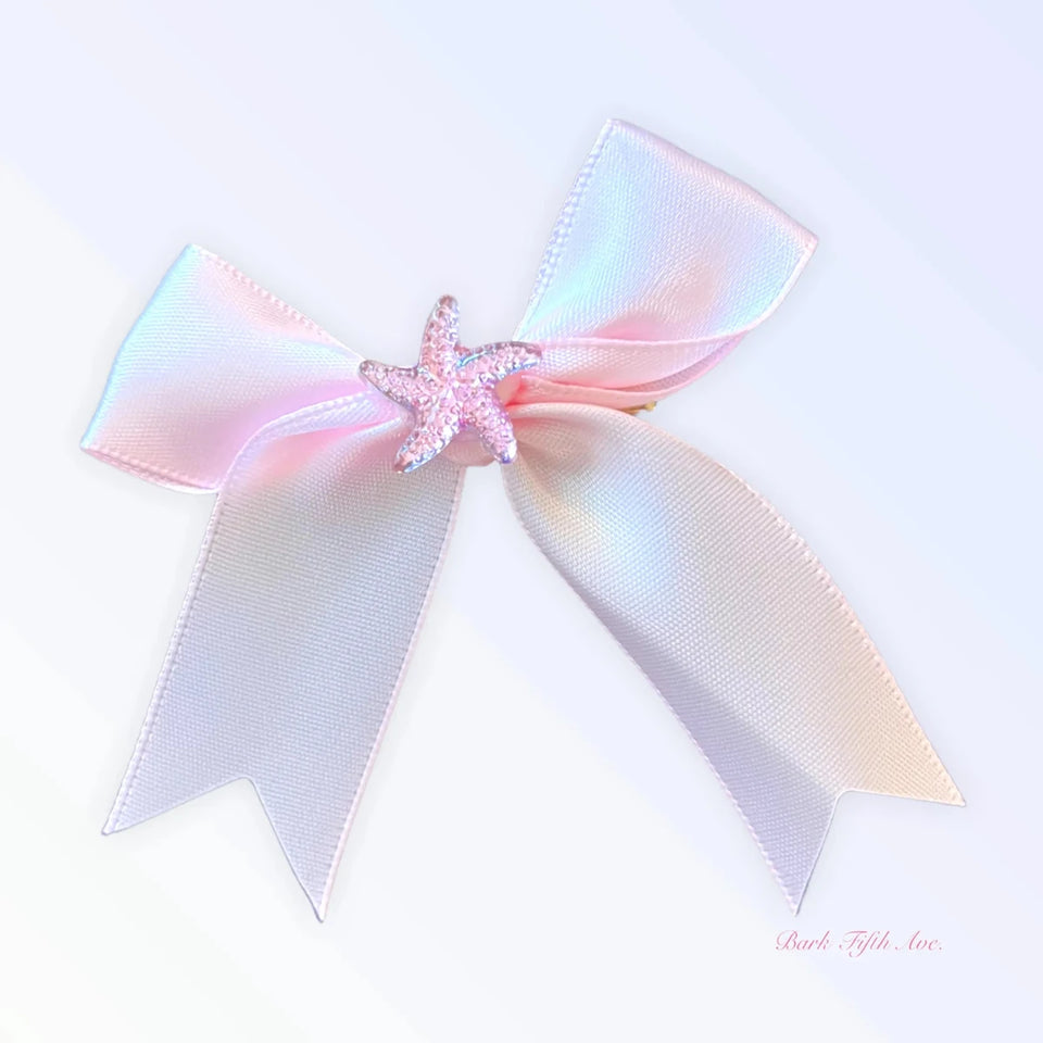 Bark Fifth Avenue Satin Starfish Rhinestone Dog Hair Clip - Pets Perfect
