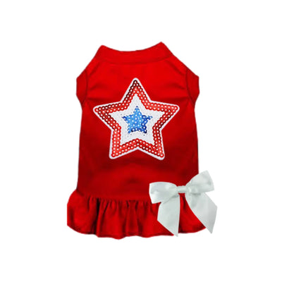 Sequin Star Dog Dress & Tee by Bark Fifth Avenue - 4th of July Dog Outfit - Pets Perfect