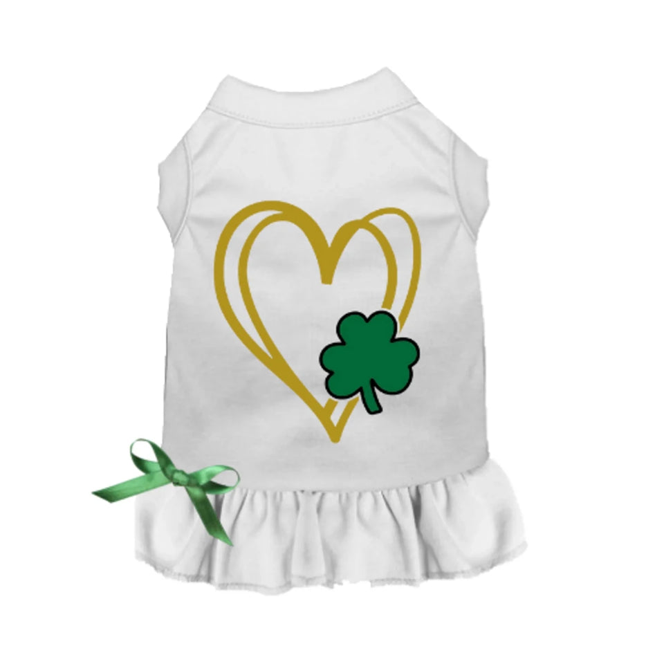 Bark Fifth Avenue Shamrock Heart Dog Dress & Tee - Pets Perfect