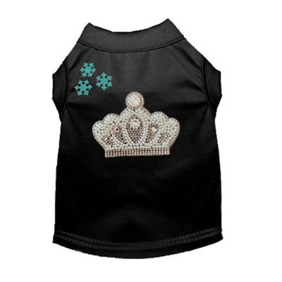 Snow Prince Tee for Dogs - Winter Dog Shirt with Rhinestone Crown by Bark Fifth Avenue - Pets Perfect
