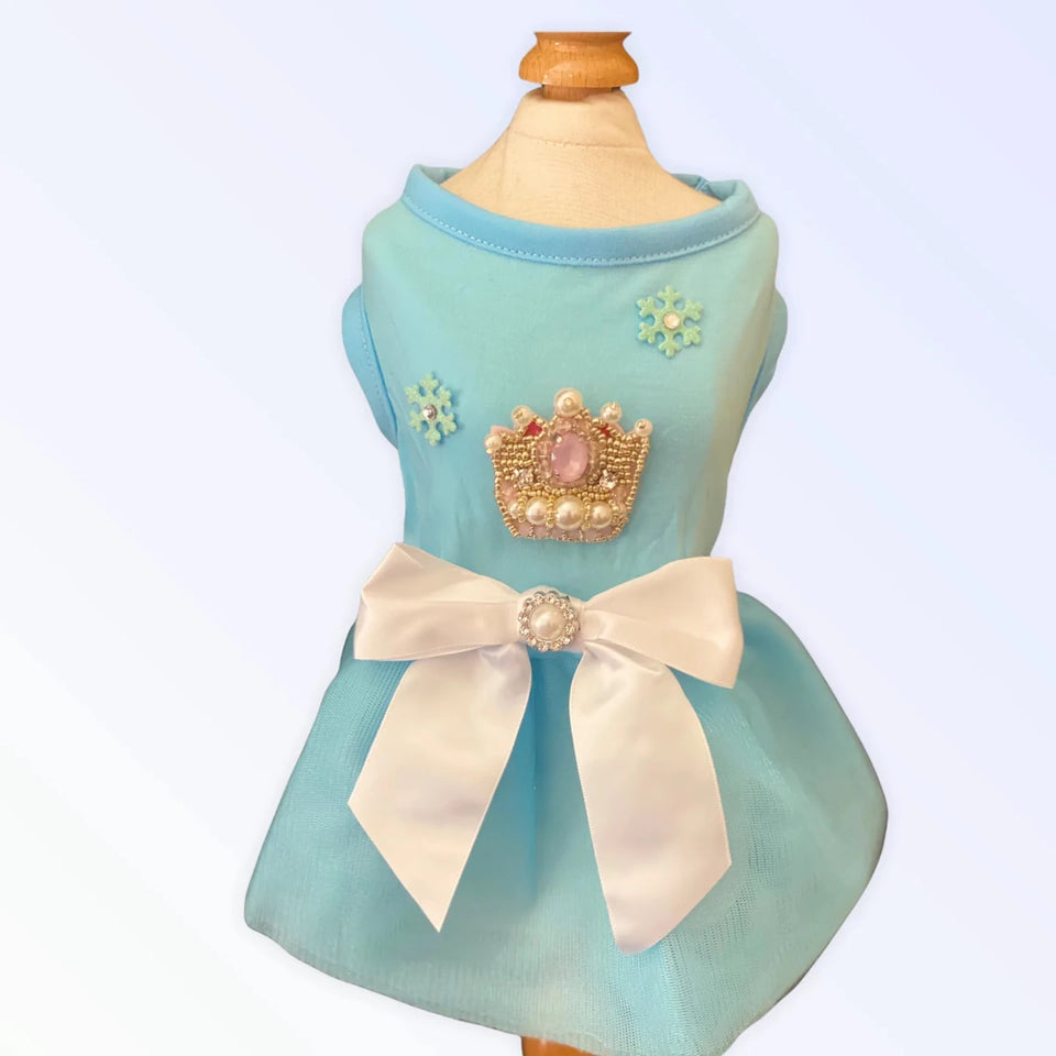 Snow Queen Dress - Rhinestone Holiday Dog Dress by Bark Fifth Avenue - Pets Perfect