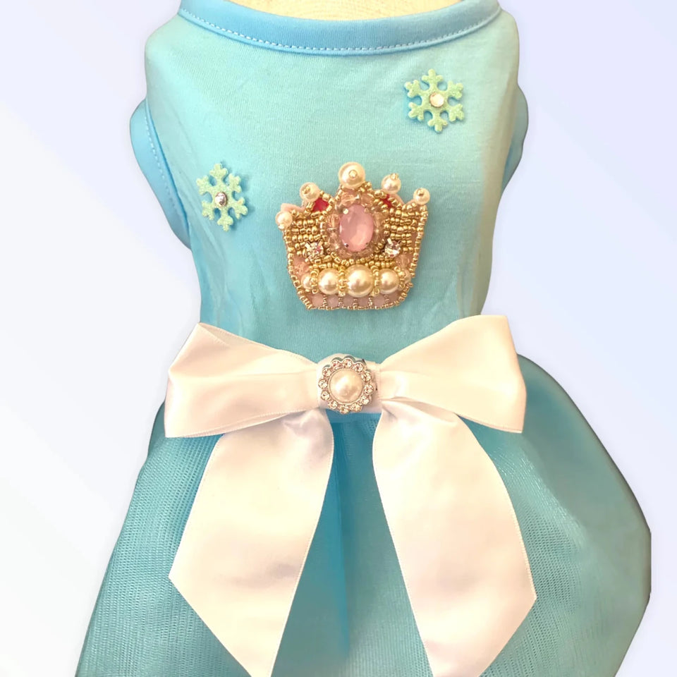 Snow Queen Dress - Rhinestone Holiday Dog Dress by Bark Fifth Avenue - Pets Perfect