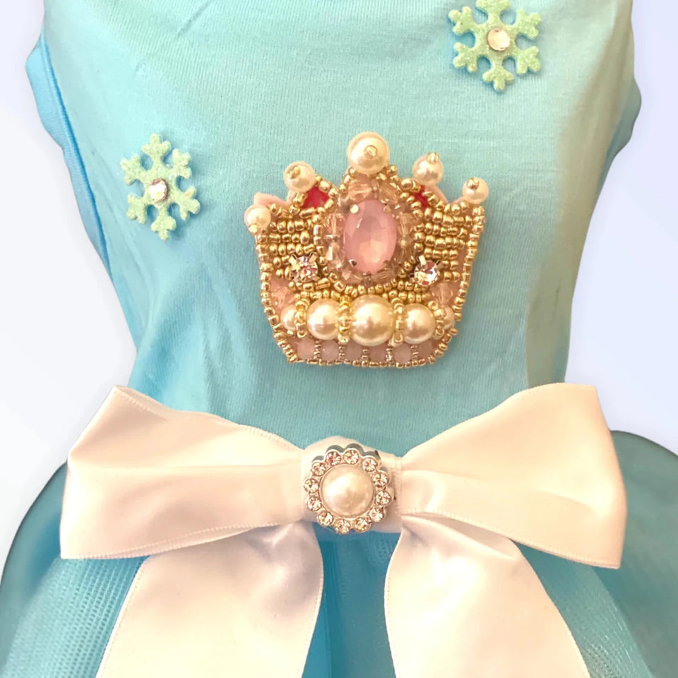 Snow Queen Dress - Rhinestone Holiday Dog Dress by Bark Fifth Avenue - Pets Perfect