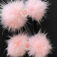 Snowflake Pom Pom Hair Barrettes - Dog Hair Clips by Bark Fifth Avenue