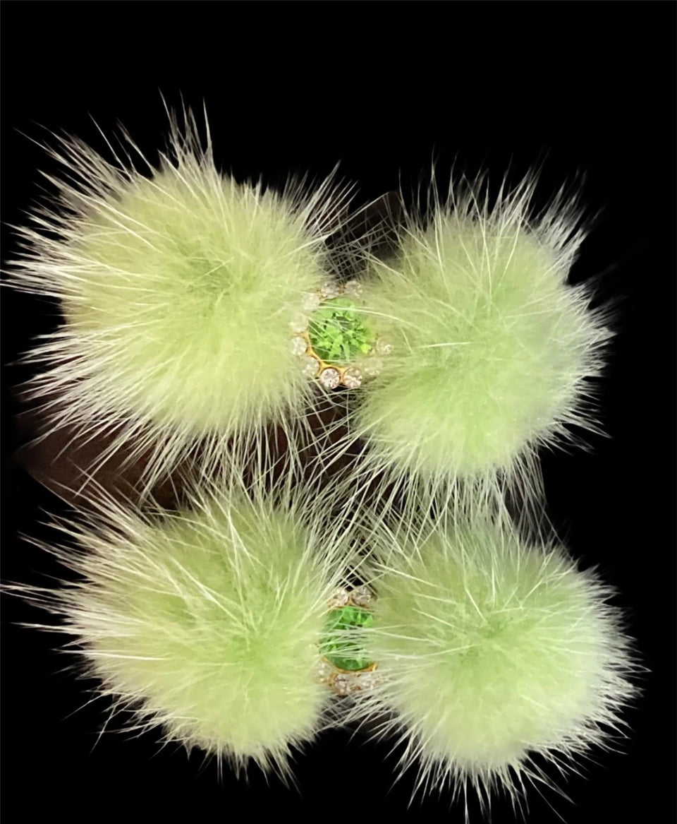 Snowflake Pom Pom Hair Barrettes - Dog Hair Clips by Bark Fifth Avenue - Pets Perfect