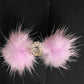 Snowflake Pom Pom Hair Barrettes - Dog Hair Clips by Bark Fifth Avenue