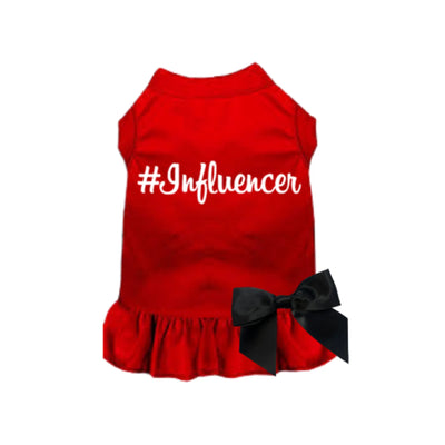 #Influencer Dog Dress - InstaFamous Collection, Red/X SMALL