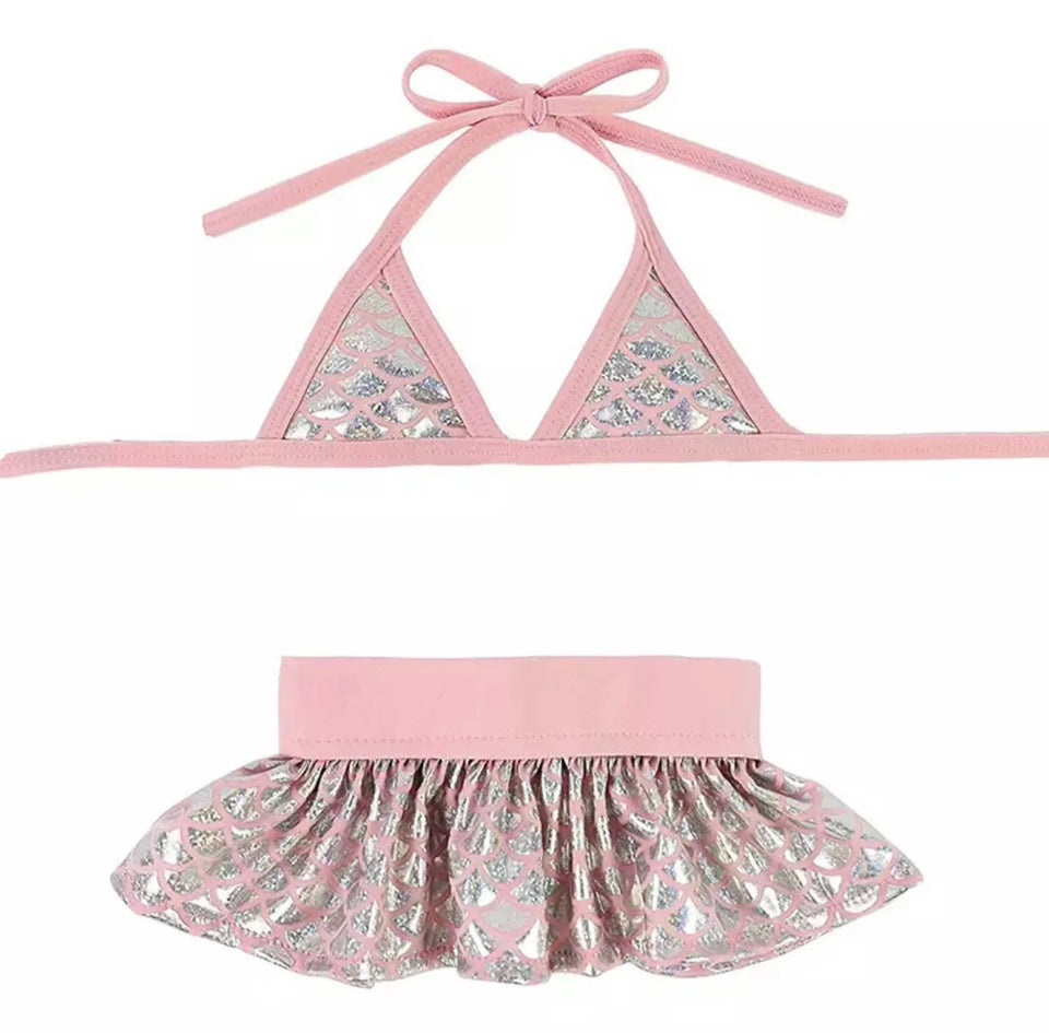 Bark Fifth Avenue Dog Bikini Set - Beach and Pool Pet Swimwear, Pink/MEDIUM, view 3