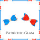 Bark Fifth Avenue Stars & Stripes Patriotic Dog Hair Clips - 4th of July Bow Set