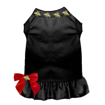 Studded Bee Dog Dress - Shiny Bumble Bee Buttons & Ruffle Detail by Bark Fifth Avenue - Pets Perfect