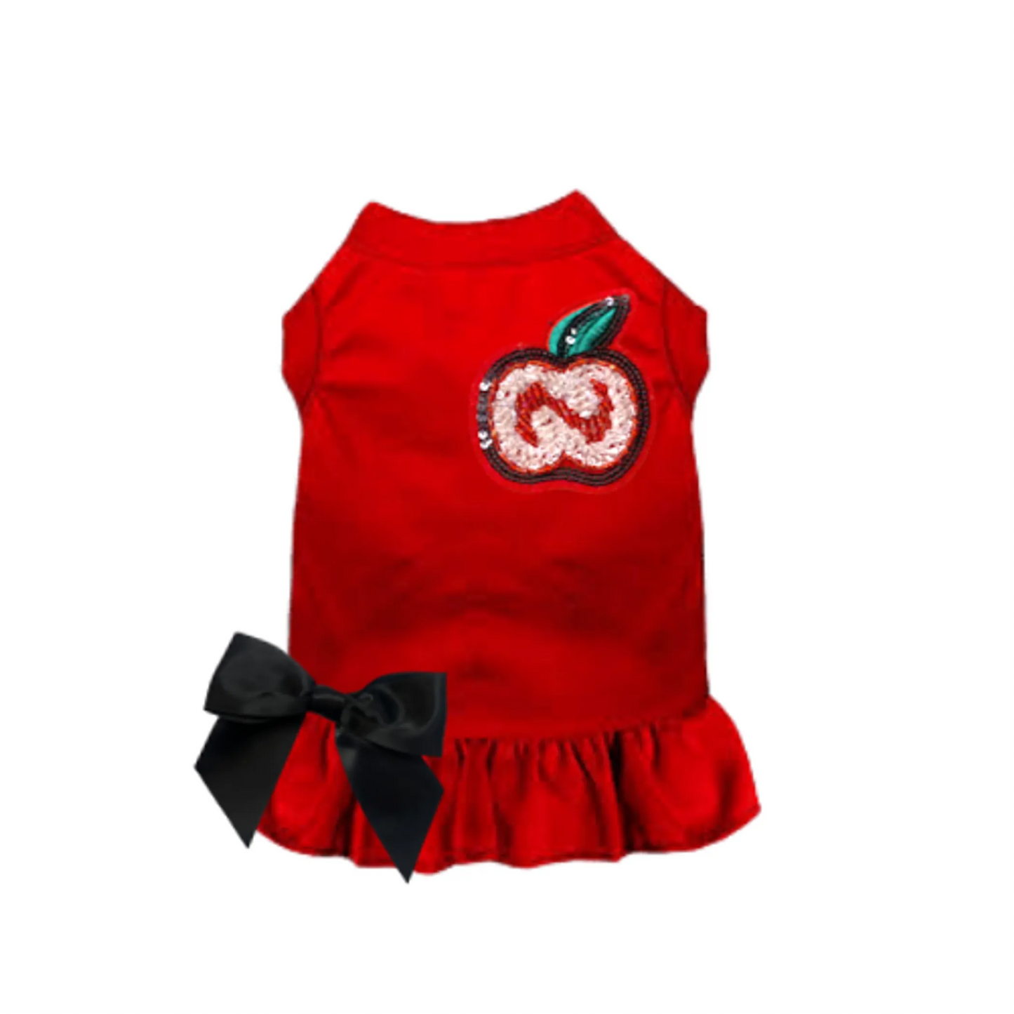The Apple of My Eye - Crystal Beaded Dog Shirt & Dress by Bark Fifth Avenue