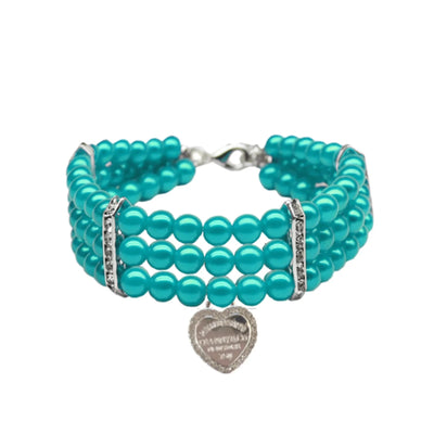 Three-Row Pearl Sniffany Dog Necklace - Pets Perfect