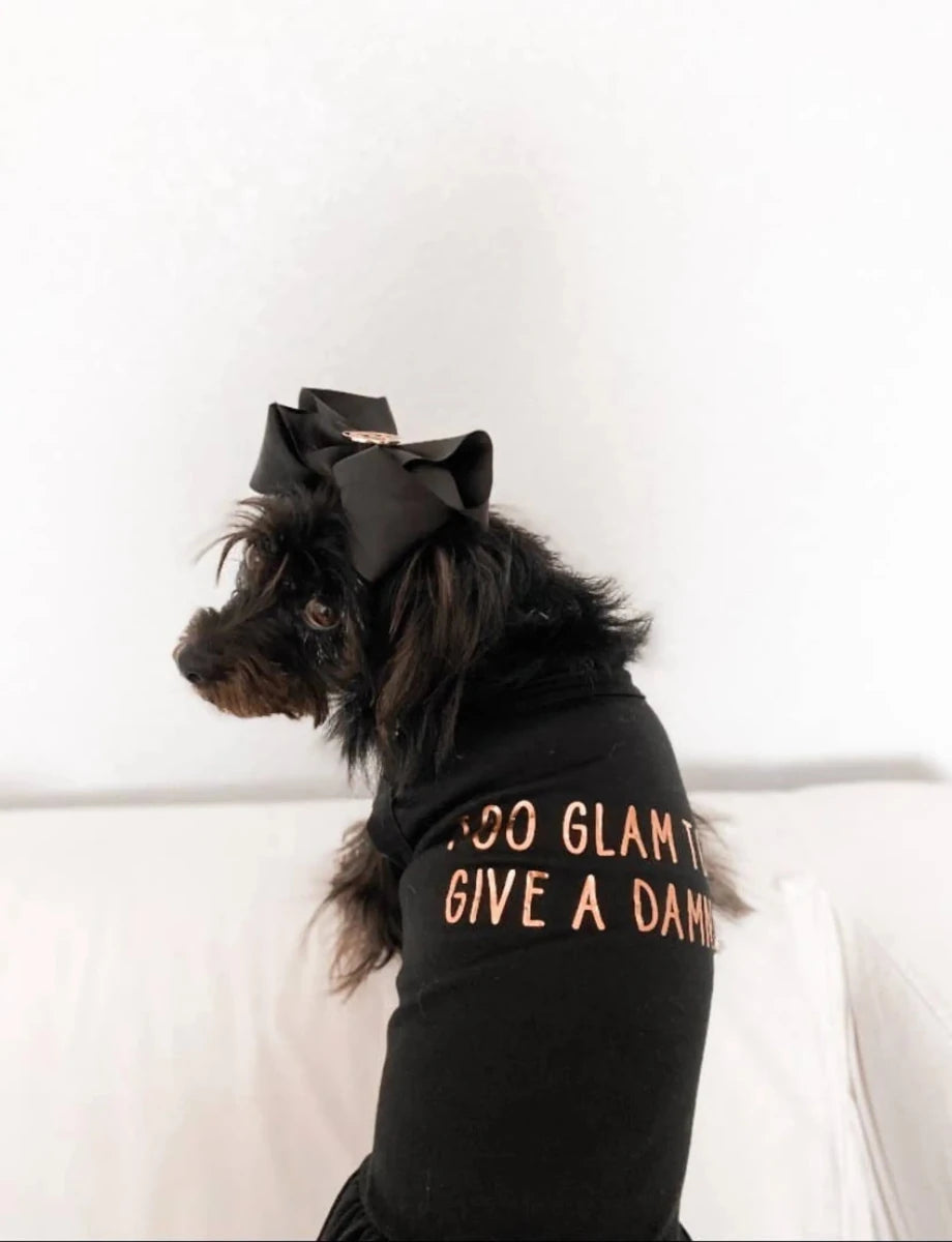 Too Glam to Give a Damn Dog Tee and Dress by Bark Fifth Avenue - Pets Perfect