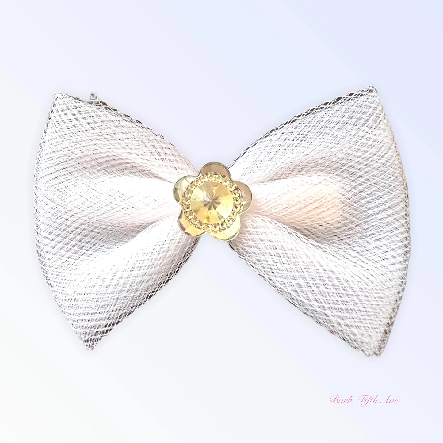 Tulle & Crystal Flower Dog Barrette by Bark Fifth Avenue