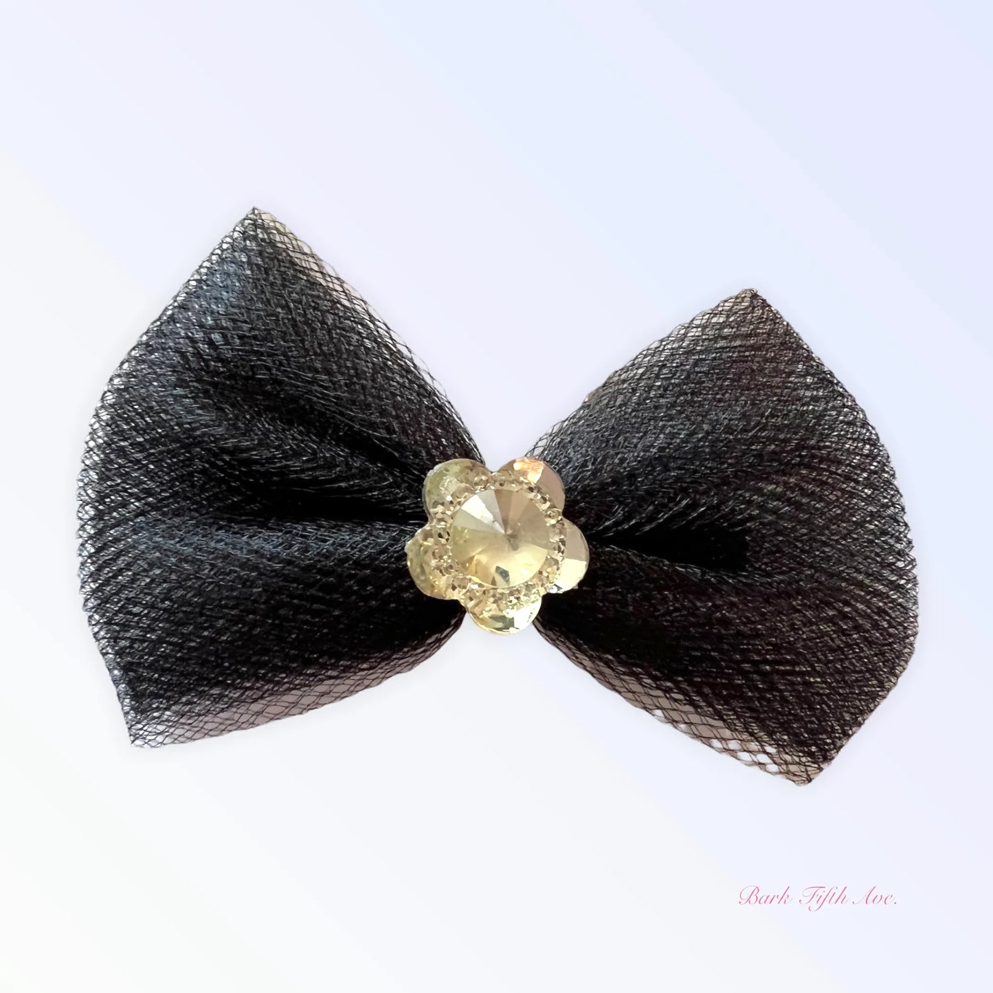 Tulle & Crystal Flower Dog Barrette by Bark Fifth Avenue