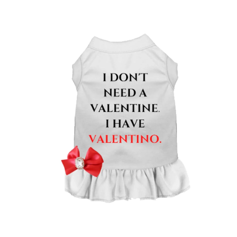 Valentine or Valentino Dog Tee and Dress by Bark Fifth Avenue - Pets Perfect