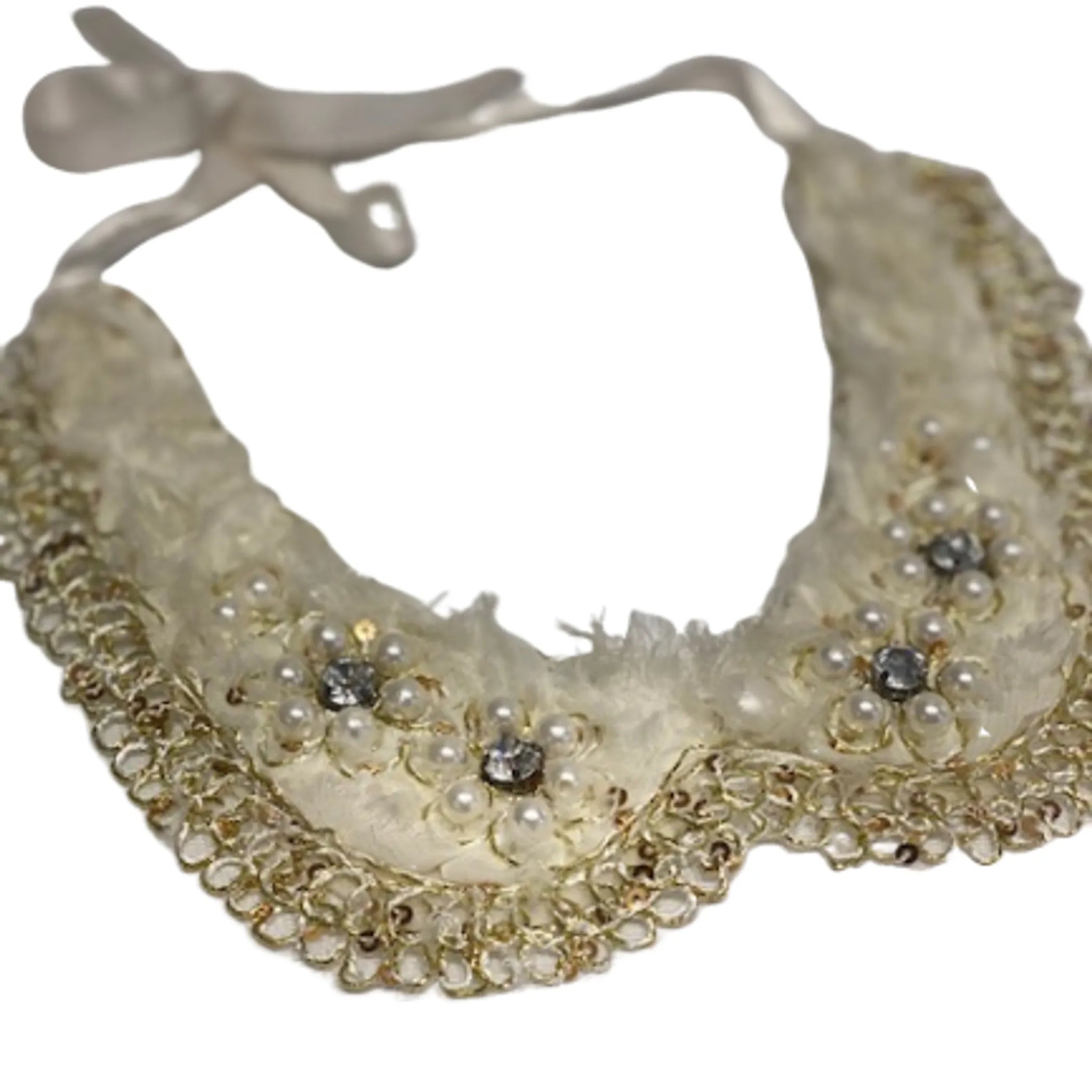 VINTAGE PEARL FLOWER NECKLACE