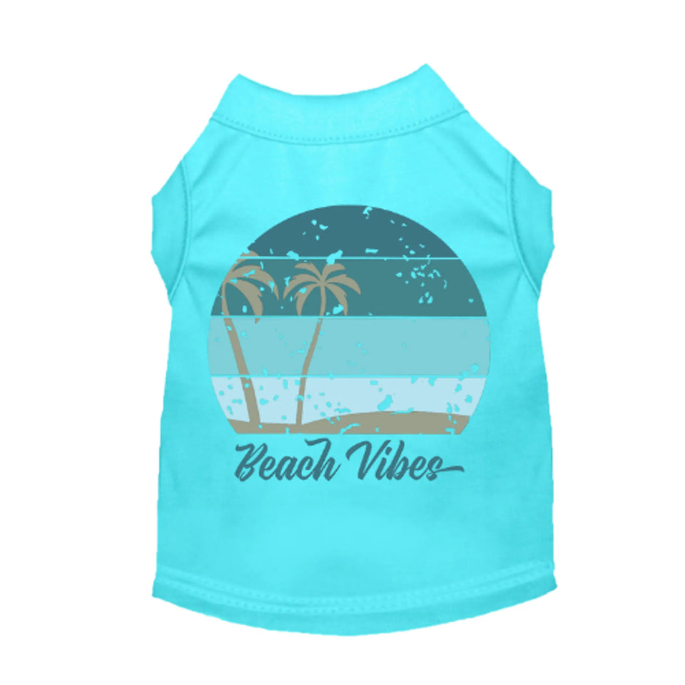 Beach Vibes Sleeveless Dog Tee by Bark Fifth Avenue, White/X SMALL, view 4