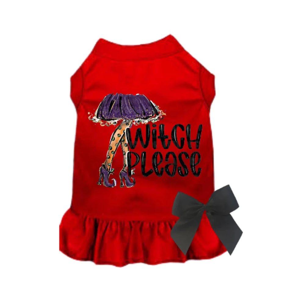Bark Fifth Avenue Witch Please Dog Dress & Tee - Halloween Pet Costume Apparel - Pets Perfect