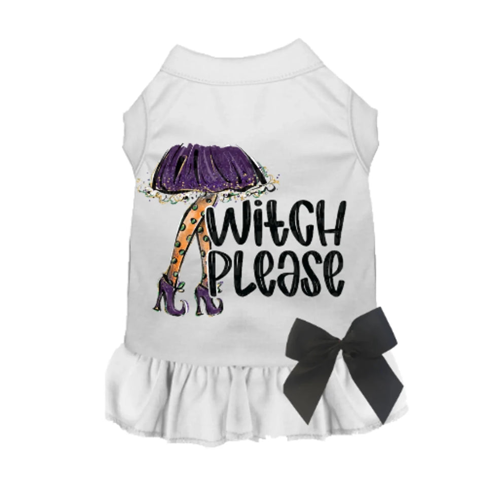 Bark Fifth Avenue Witch Please Dog Dress & Tee - Halloween Pet Costume Apparel - Pets Perfect