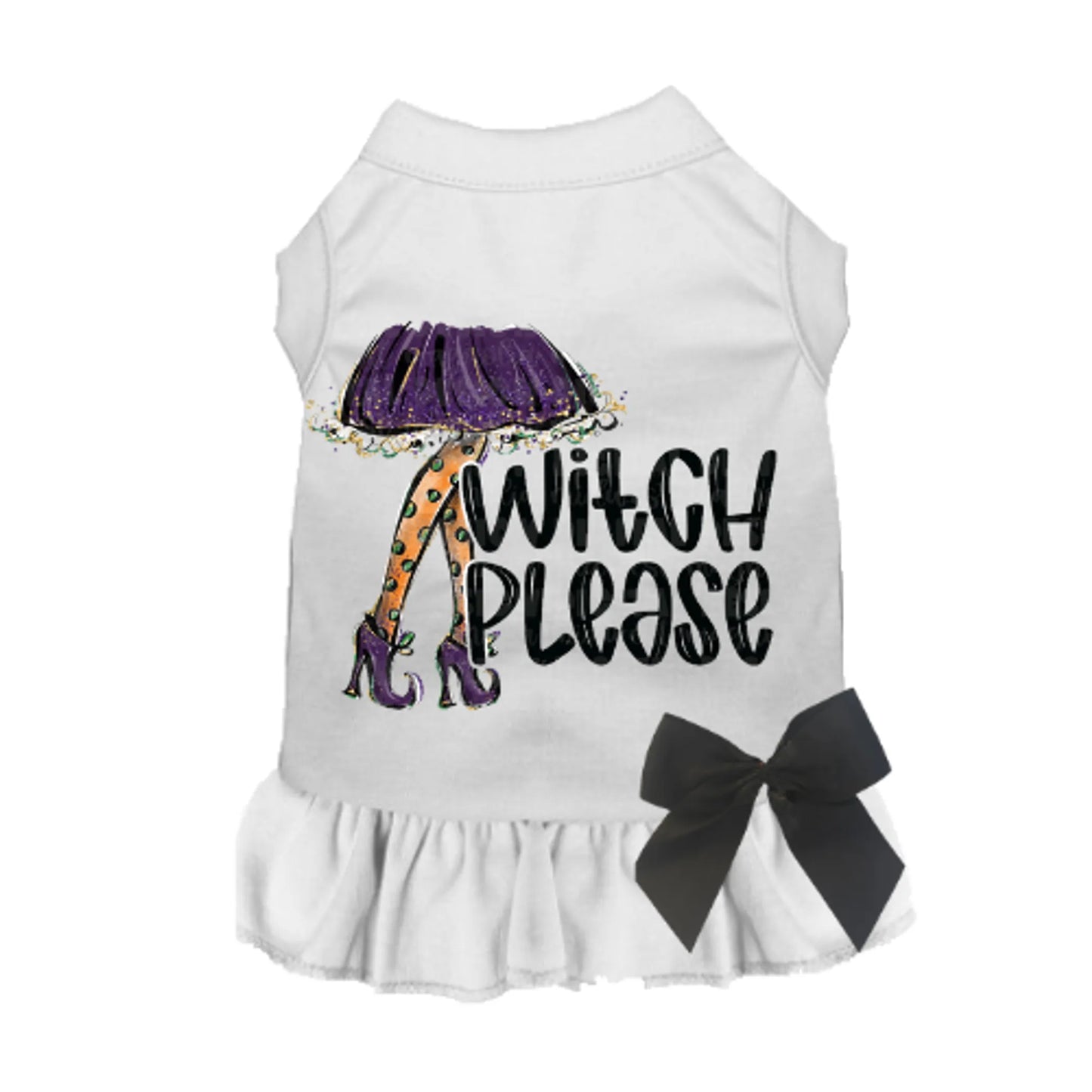 Bark Fifth Avenue Witch Please Dog Dress & Tee - Halloween Pet Costume Apparel