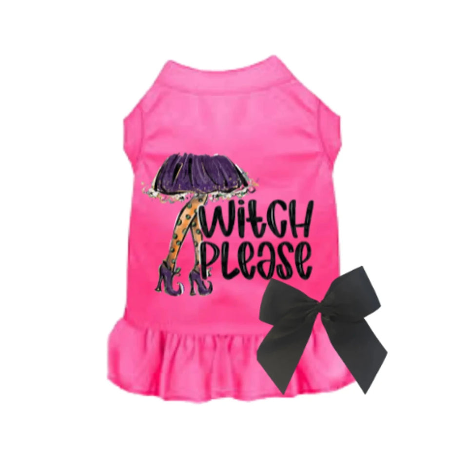 Bark Fifth Avenue Witch Please Dog Dress & Tee - Halloween Pet Costume Apparel - Pets Perfect