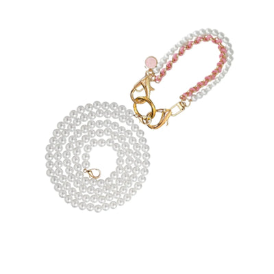 Double Layer Pearl & Chain Lead - Pets Perfect