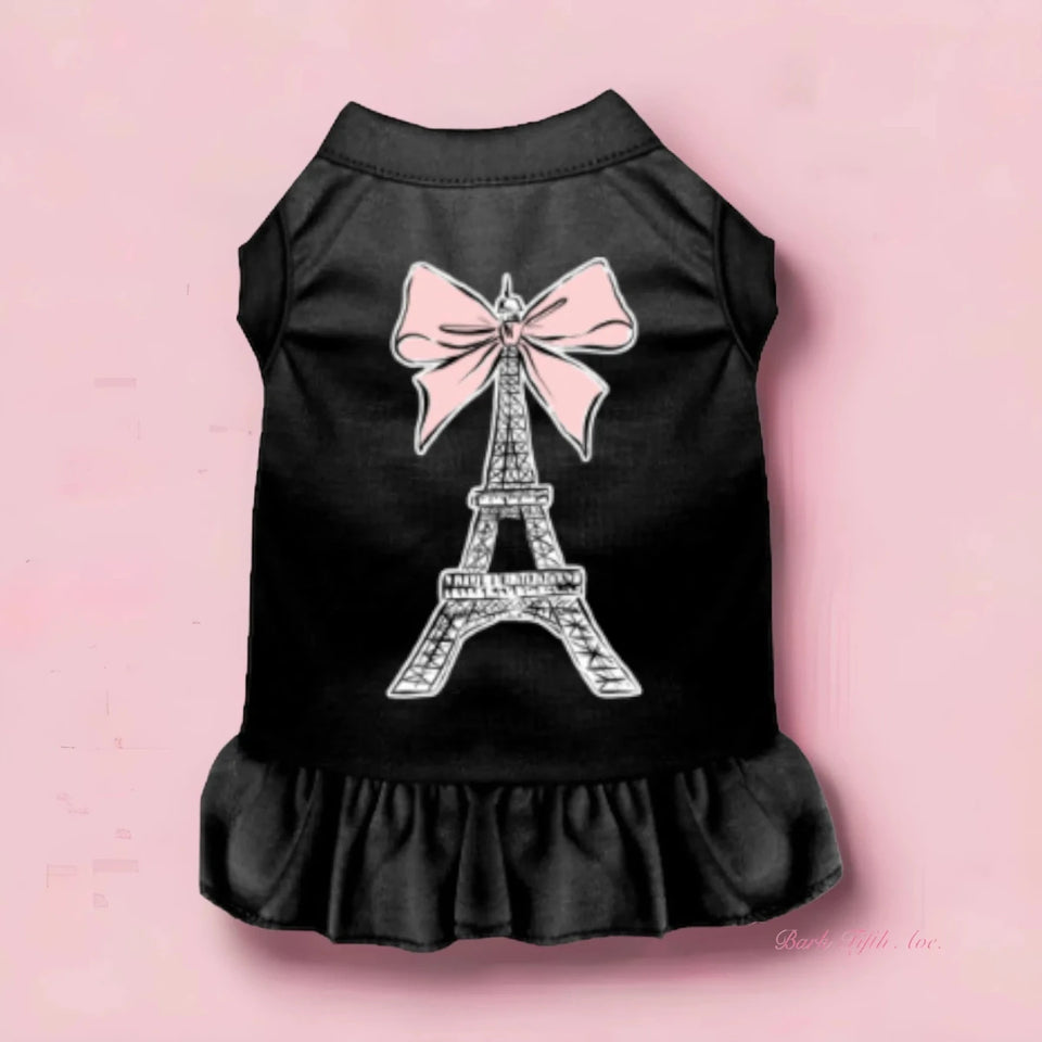 Eiffel Tower Bow Dog Dress by Bark Fifth Avenue - Pets Perfect