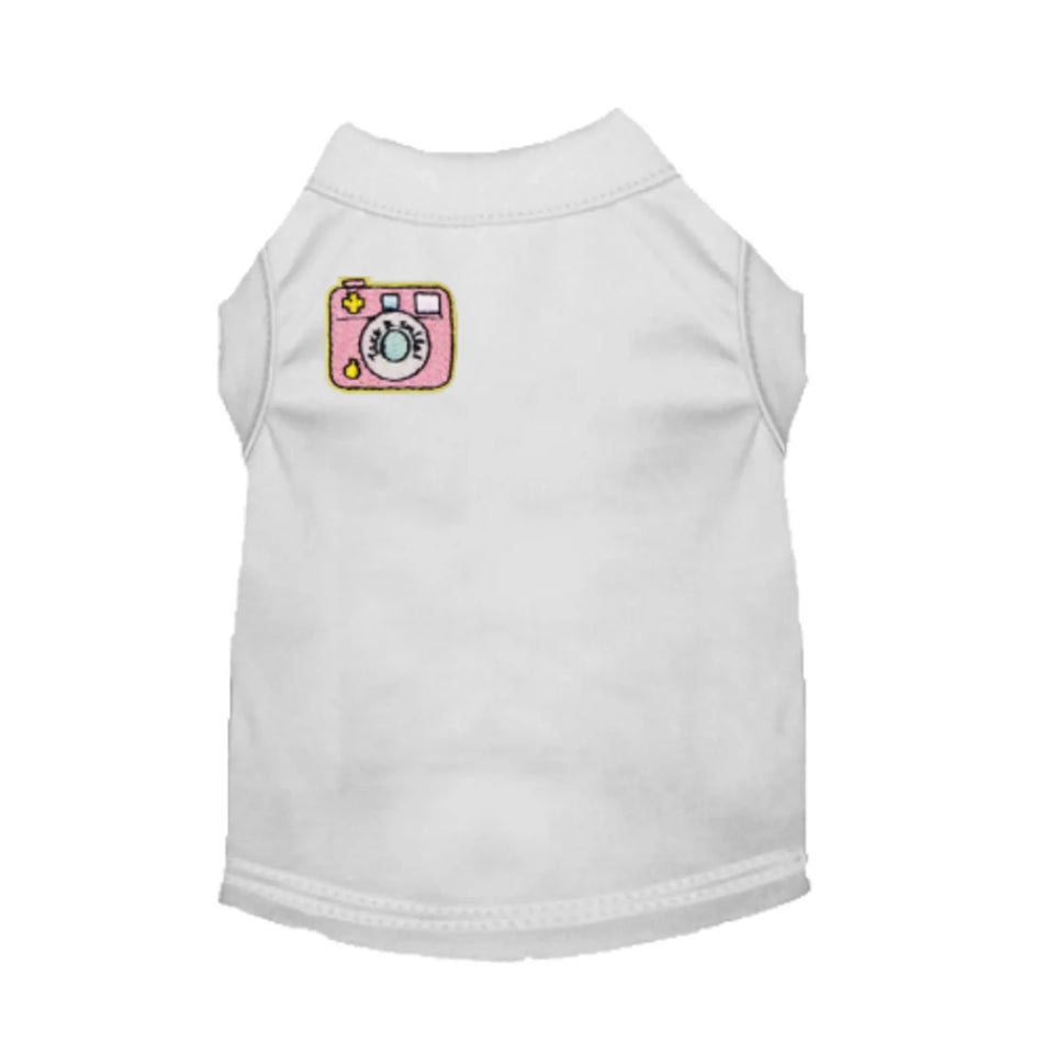 Everyday Selfie Dog Tee & Dress - Embroidered Camera Applique by Bark Fifth Avenue - Pets Perfect