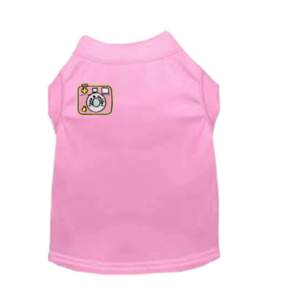 Everyday Selfie Dog Tee & Dress - Embroidered Camera Applique by Bark Fifth Avenue - Pets Perfect