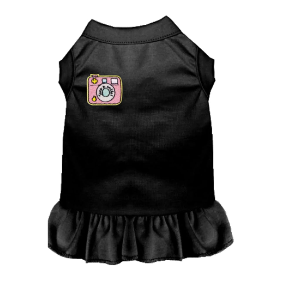 Everyday Selfie Dog Tee & Dress - Embroidered Camera Applique by Bark Fifth Avenue - Pets Perfect